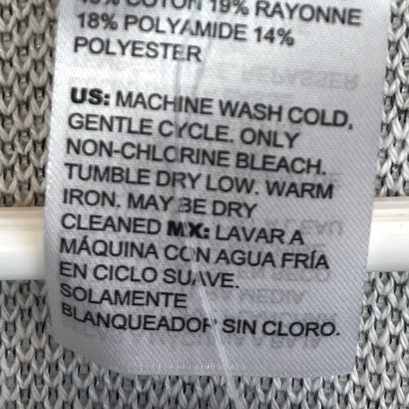 NWT Chicos Open Knit Eru Ruana Women's Cardigan Sweater Sz XL Shine Plaid - Picture 4 of 13